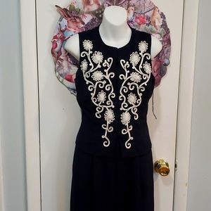 Donna Morgan 6 dark blue jumpsuit